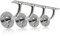 UAP Set of 4 Handrails for Stairs - Heavy Duty Handrail Brackets for Stair Bannister, Modern & Stylish Brackets for Flat Hand Rail (4 Pack, Satin Chrome)