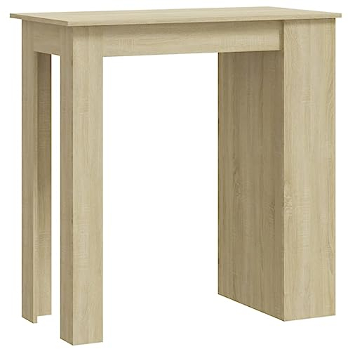 vidaXL Bartisch mit Regal Bartresen Stehtisch Tresentisch Bistrotisch Küchentisch Loungetisch Tisch Sonoma-Eiche 102x50x103,5cm Holzwerkstoff