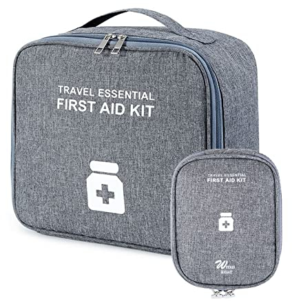 Mecctuck Medikamententasche, 2 Stück Reiseapotheke, Medikamenten Aufbewahrung, Erste Hilfe Tasche, Medizintasche Große Kapazität Notfalltasche Leer Reiseapotheke Tasche für Home Büro Reisen Outdoor