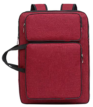 Zeichenbrett Tragetasche mit Schultergurt Transporttasche A3 Multifunktionale Tasche Zeichenplatten Rucksack Tragbar Transportmappe 50 x 37 cm Wasserdicht Zeichenplattentasche für Zeichnung Künstler