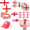 80PCS England St George Accessories For Football Euro Cup FIFA World Cup Party Decorations - 5x3Ft Flag, Wearable Flag,LED Wrist Band,Afro Wig,Base Ball Cap,Hand Flags, Plates, Cups, Napkins, Stickers