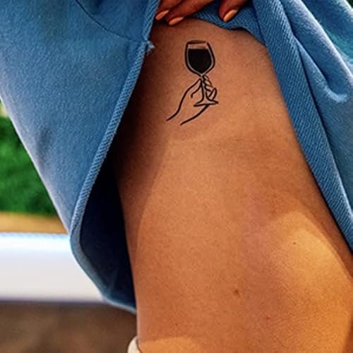 TATWOTOI - Pochoir pour tatouage éphémère - Verre de vin