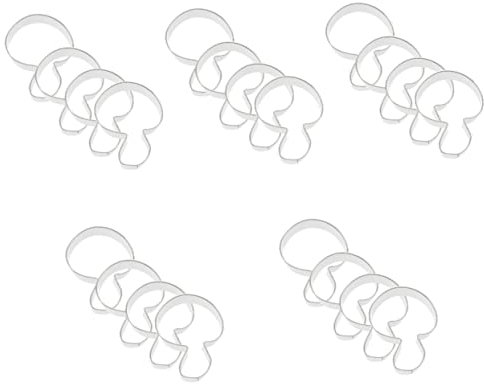Parliky 20pièces Emporte Acier Inoxydable Forme De Champignon De Moldes pour Biscuits Outils De Pâtisserie Pratiques Et Amusants pour Adultes