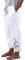 Damen High Waist Leinenhose Sommer Baggy 7/8 Lose Leinen Baumwolle Hose für Frauen Sommerhose Damen Leicht Luftige Stoffhose Freizeithose Pumphose Yogahose Jogginghose Sporthose 1#weiß3
