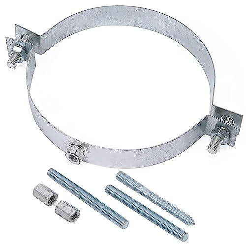 Beekeg Ofenrohrhalter,Montageschelle mit Dübel,drosselklappe,rauchrohr ofenrohr Rohrhalter,Rohrschelle,Halter Ofenrohr(Rauchrohrschelle 150 mm)