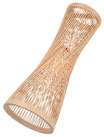 OSALADI 1stk Kronleuchter Aus Bambus Vogelnest Lampenschirm Deckenlampe Aus Bambus Led- Leuchte Aus Bambus Industrielle Wandleuchte Geflochtene Kuppellampe Rattan Lichtquelle E27