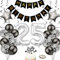 Yunchu Online Luftballon 25. Geburtstag Dekoration 25 Jahr Männer Frauen Black and Silber Party Deko 25. Geburtstag Männer Party Deko 25 Geburtstag Männer Deko Geschenk 25 jahre Geburtstag deko Ballon
