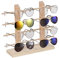 Boutihao Kreative Holz Sonnenbrille Rack Brillenständer für 8 Paar Brillen Holz Gläser Display Stand Halter Organizer 2 Reihen 4 Schichten Kann Mehrere Brillen Aufbewahren für Sonnenbrillen
