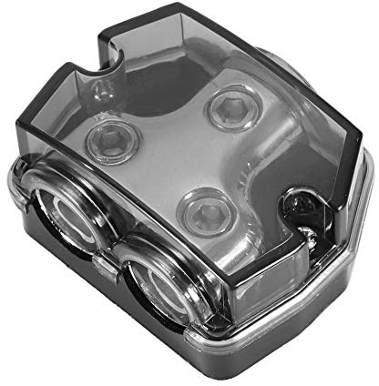 Stromverteilung Am Boden, Stromverteilung Im Auto, Subwoofer-Kunststoffgitter, Verteilung der Auto-Audio-Stromversorgung, 1 X 0 GA-Eingang, 2 X 0 GA-Ausgangsblock-Splitter