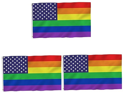 3 Stück Gay-Flagge, Auto-Dekoration, Auto-Embleme, Outdoor-Flagge, Wimpelkette, Banner, Friedensflagge, Stolz, LGBTQ-Flagge, pansexuelle Flagge, Flaggen, Outdoor-Gay-Regenbogenflagge, doppelseitige Po