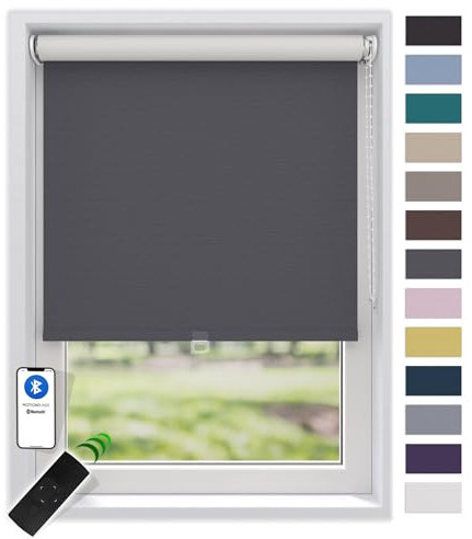 EFIXS Thermorollo White Reflex, Breiten: 40-240, Höhe bis 275 cm, Hier 150 x 190 cm (BxH) Stahlgrau, Verdunklungsrollo, Kettenzug, Springrollo, Motor