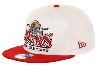 New Era San Francisco 49ers NFL White Original Teamcolour Helmet Red 9Fifty Snapback Cap - One-Size