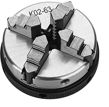 1 Uds. Plato torno de madera de acero de 4 mandíbulas, Portabrocas Manual de 63mm, herramientas de torno de madera de Metal autocentradas DIY