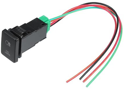 Hihaha Nebelscheinwerfer Druckschalter mit Anschlusskabel für Toyota Landcruiser 4Runner / Auto Innenraum LED Ein-Aus-Schalterpanel/Wasserdicht / 1 Satz Blau