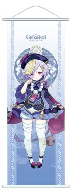 MOLVUS 1 Stück Genshin Impact Hängendes Gemälde, Seidentuch, Poster, gravierte Schriftrolle, Animationsperipheriegerät für Spieleliebhaber (Qiqi)