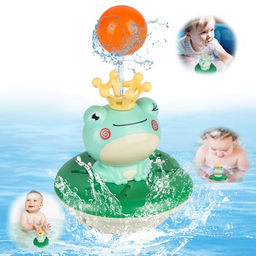 DAOUZL Juguete de Baño, Bañera de Juguete Bebé, Baño de Natación Rana con Aspersor de Agua, Juguete de Agua Niños Bañera, Bañera de Juguete Niños Ducha de Agua Juguete de Baño de 2 3 4 5 6 Años