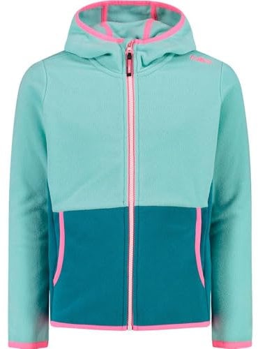 CMP - Kid G Jacket Fix Hood, Acqua, 128