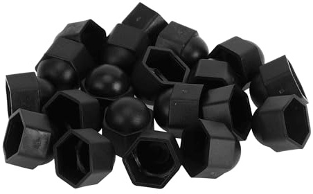INFINAUTO Radmutterbolzen Schwarz 20 Stück Außen Kunststoff | Innendurchmesser 21mm, Höhe 27mm, Korrosionsbeständig,Verbessert Erscheinungsbild, Staub- Und Wasserschutz