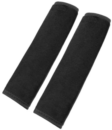 QEDBOJE 2 Piezas Protector Cinturón Coche, Almohadilla Cinturón Coche Removible, Protector de Cinturón de Seguridad para Adultos y Niños, Funda y Cubre Cinturones Coche (Black)