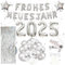 Silvester Deko 2025 XXL Dekoration Set, Happy New Year 2025 Deko mit Folienballons, Latex Luftballons, Silber Lametta Vorhang, Luftschlangen Silvester, für 2025 Silvester Party Deko Neujahrsdeko