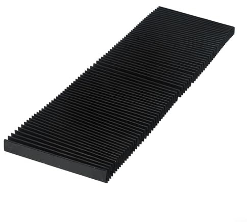 Zilimontt CNC Machine Guard Dust Cloth,Milling Machine Flexible Protective Flat Accordion Bellows Cover Tool,Flexible Organ Shield Equipment Guide Rail Dust Cover(130mm)