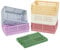 6 Stk Mini Klappbox - Mini Klappkiste Stabil - 15 x 10 x 1.5-6 cm - Plastik - Stapelbar - Aufbewahrung für Küche, Bad, Büro, Schlafzimmer (Grün, Blau, Gelb, Pink, Weiß)