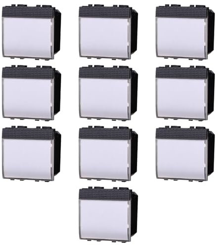 10 MODULI PULSANTE PORTANOME, NERO, COMPATIBILE CON BTICINO LIVING, PULSANTE A 2 MODULI, CAMPANELLO, INGRESSO, MODULI E FRUTTI 100% COMPATIBILI, MATERIALI DI ALTA QUALITA'