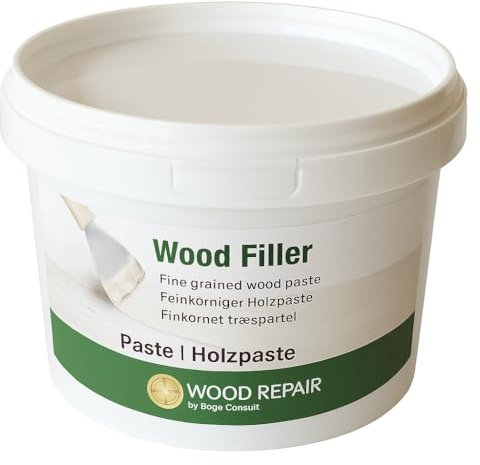 WoodRepair Holzspachtel gebrauchsfertig – Spachtelmasse für Holzreparatur, Wood Filler für innen & außen, 400 g Dose (Kiefer)