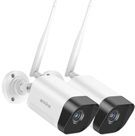 ANNKE 4K/8MP WLAN Überwachungskamera Aussen, IP Kameras Kabellos, Videoüberwachung mit Netzteil, H.264+ Videokomprimierung, Kompatibles 4/10/16CH WLAN Überwachungskamera Set