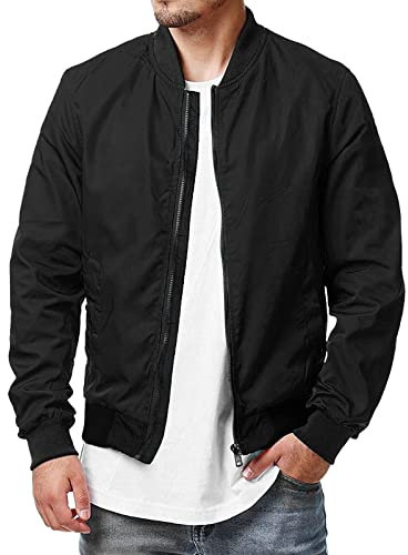 Générique Blouson Homme Léger Été, Veste Tactique Homme Coupe Fines Col Montant Coup-Vent Veste De Travail Cargo Jacket Vestes De Randonnée Casual Blouson Moto avec Fermeture Éclair