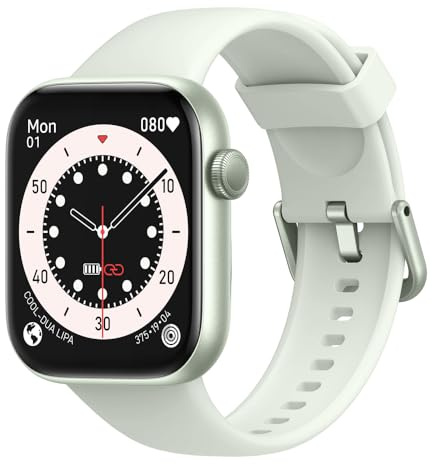 Smartwatch Damen Herren, 1,85 HD Touch Fitnessuhr mit Telefonfunktion, 140+Sportmodi Smart Watch Fitness Tracker mit Pulsmesser Schlafmonitor Schrittzähler, IP68 Wasserdicht Sportuhr für iOS Android