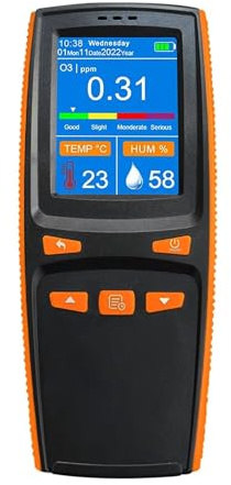DM509 Tragbares O3-Gaswarngerät for Arbeit und Zuhause mit Temperatur-/Feuchtigkeitssensor und Datums- und Zeitanzeige Hohe Stabilität und Empfindlichkeit