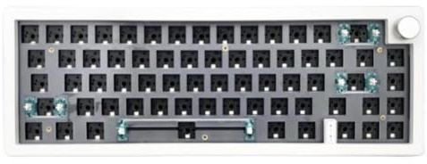 YAJBHnzpt Mechanical Keyboard Kit 65% GMK67 Gasket Mount 2.4G Wireless Hot Swappable RGB Backlit (GMK67 white)