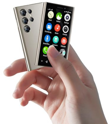 ZOKOE 3G-Mini-Handy, kleines Smartphone für Kinder, 3-Zoll-HD-Bildschirm, 2 GB RAM + 16 GB, kompakt, WiFi,Handy ohne vertrag (Gold)