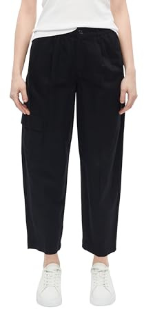s.Oliver Leinenmix-Hose mit Barrel Leg