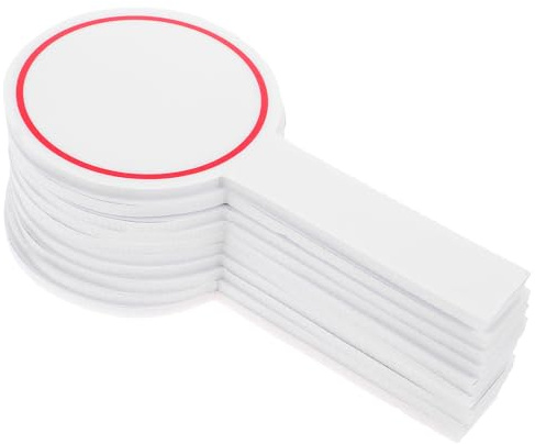 GRIRIW Set 20 Pezzi Palette Bianche Cancellabili Portatili in Cartone Riutilizzabili Mini Palette per Votazioni e Tabelloni Segnapunti da Utilizzare in Classe Colore Colore Casuale