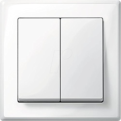 MERTEN M-SMART polarweiß glänzend (1x Serienschalter, 1x Rahmen 1fach, 1x Wippe Serie)