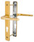 UPVC Door Handle Hoppe Ferco 70mm 70PZ 200mm Fixings Double Glazing Pair Set Colour: Satin Gold