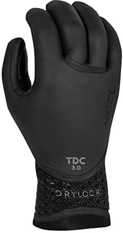 XCEL Drylock 5-Finger-Handschuhe, 3 mm, strukturiert, Schwarz, Größe S
