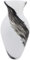Tammaro Home Vase amphore en Verre de Murano Satin Blanc avec veines Noires