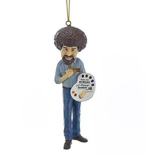 Kurt Adler Bob Ross 5 Molded Ornament Standard - Schmuckkugel - Kunststoff - Weihnachten