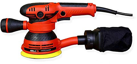 IBELL Random Orbital Sander OS23-46, 300W, Copper Armature, Disc Dia 125mm, 12000RPM with Variable Speed Control and Dust Collection - Corded Electric