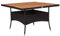 vidaXL Akazienholz Massiv Gartentisch für 4 Personen Esstisch Terrassentisch Gartenmöbel Balkontisch Tisch Schwarz Poly Rattan Stahlrahmen