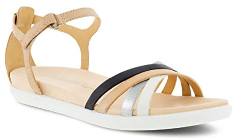ECCO Damen Simpil Flat Sandal, Brun(Multicolor Powder), 36 EU