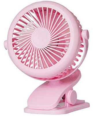 ZUOLUO Clip On Buggy Fan Buggy Fan Clip Clip On Fan Rechargeable Desk Clip Fan Clip On Fan Pram Desk Fan Clip Clip On Stroller Fan Clip On Pram Fan pink