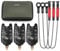 Lixada Funk Bissanzeiger Set und LED Alarmanzeige Chain Alert Fishing Swinger Set mit Reißverschlussbox (rot)