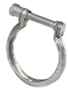 ASC Exhaust Clamp, Bell Type, 60mm, Silver, Compatible with Berlingo, Partner, 307, 308, Replaces 1713.67, 1713.87