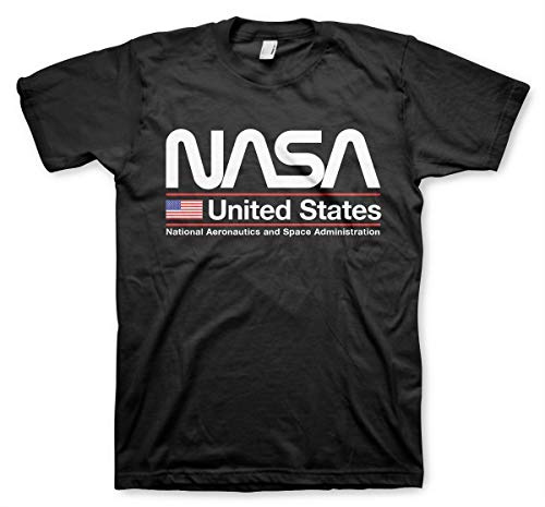 Nasa Officially Licensed United States Mens T-Shirt (Black), Medium