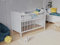 Love For Sleep Babybett,Gitterbett 120x60cm mit Aloe Vera Schaumstoffmatratze,Kinderbett Weiß,Umbaubar zum Kinderbett