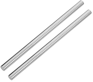 Utoolmart Runde Stahlstange, 10 mm HSS-Drehstange, 200 mm lang, für Wellengetriebe, Bohrmaschinen, Drehmaschinen, Drehmaschinen, Miniaturachse, zylindrischer Stift, Heimwerker-Werkzeug, 2 Stück